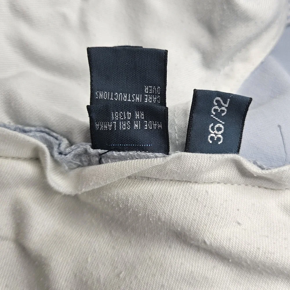 Vintage Polo Ralph Lauren Pants Mens 36x32 Straight Fit Chino Light Blue Cotton